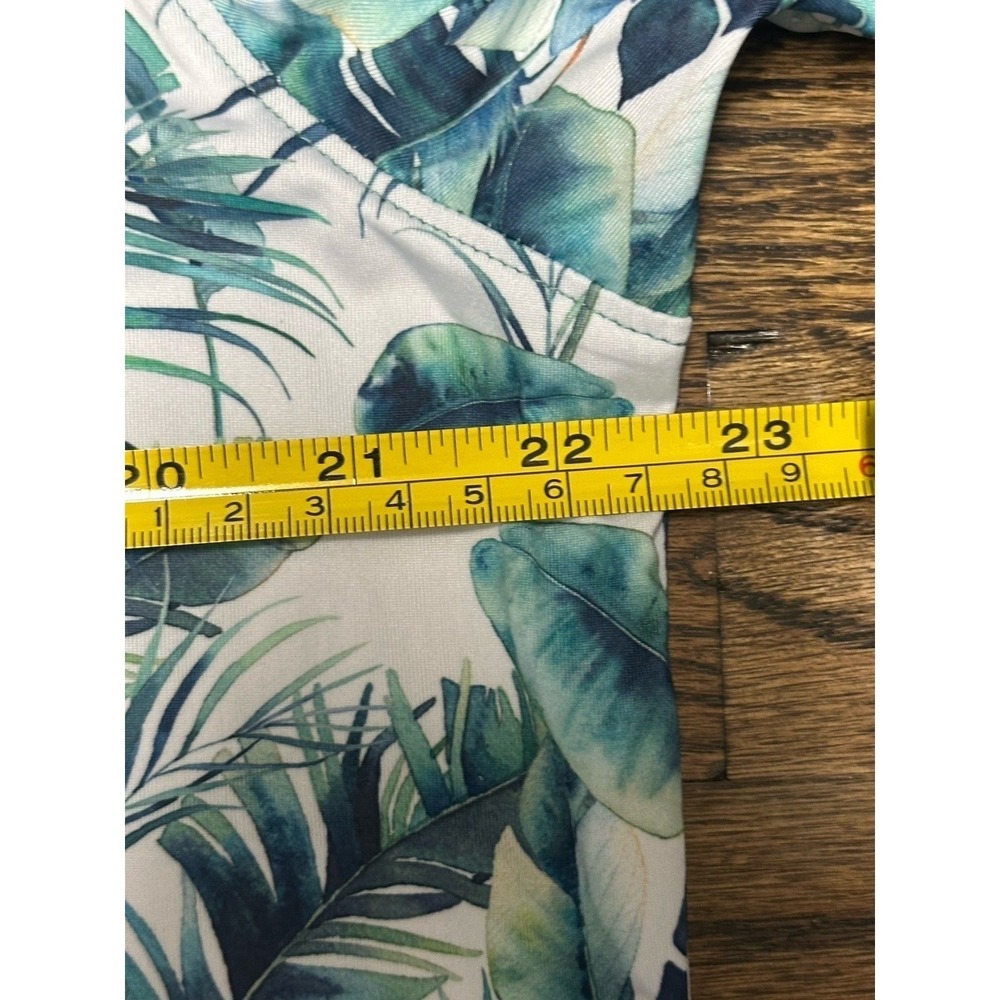 7 Diamonds 7D Rue Tropical Blue Green 4 Way Stretch Golf Polo Shirt Men's Sz L - Picture 7 of 10